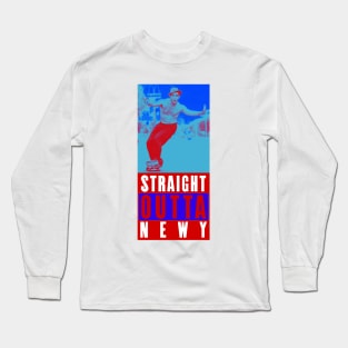 Newcastle Knights - Joey Johns - STRAIGHT OUTTA NEWY Long Sleeve T-Shirt